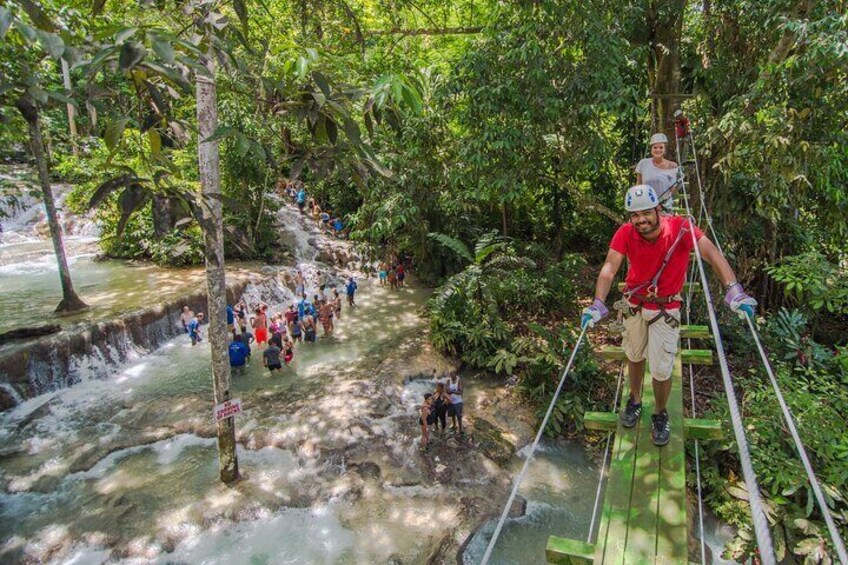 Zipline over Dunn's River Falls