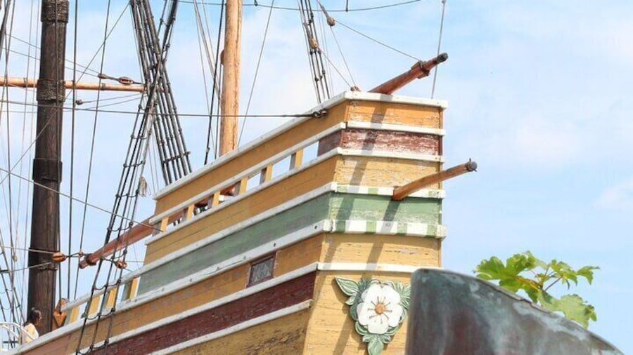 The Mayflower II, a reconstruction of the original Mayflower.