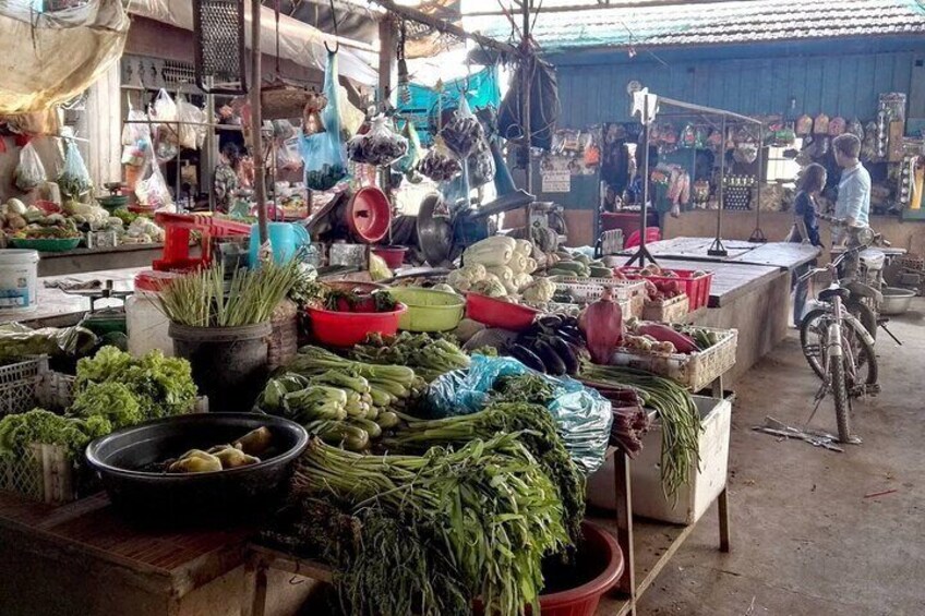 Buying the food at local market