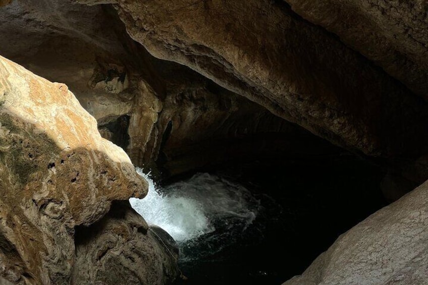 Private Full Day Trip To Wadi Shab Bimmah Sinkwhole Fins Beach 