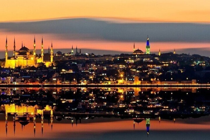 View of Istanbul at night