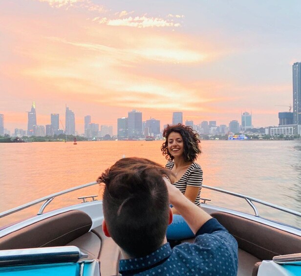 Picture 2 for Activity Ho Chi Minh City: Luxury Sunset Speedboat Tour with Cocktail