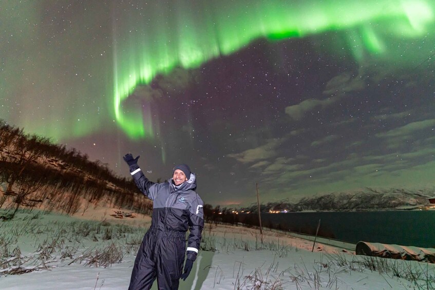 Picture 3 for Activity Tromsø: Northern Lights Tour with Photos and Warm Suits