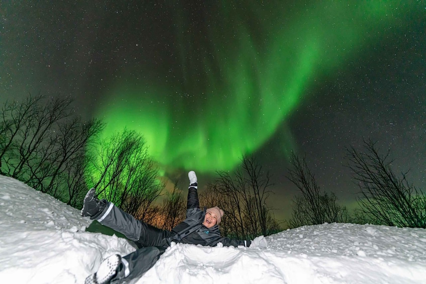 Picture 6 for Activity Tromsø: Northern Lights Tour with Photos and Warm Suits