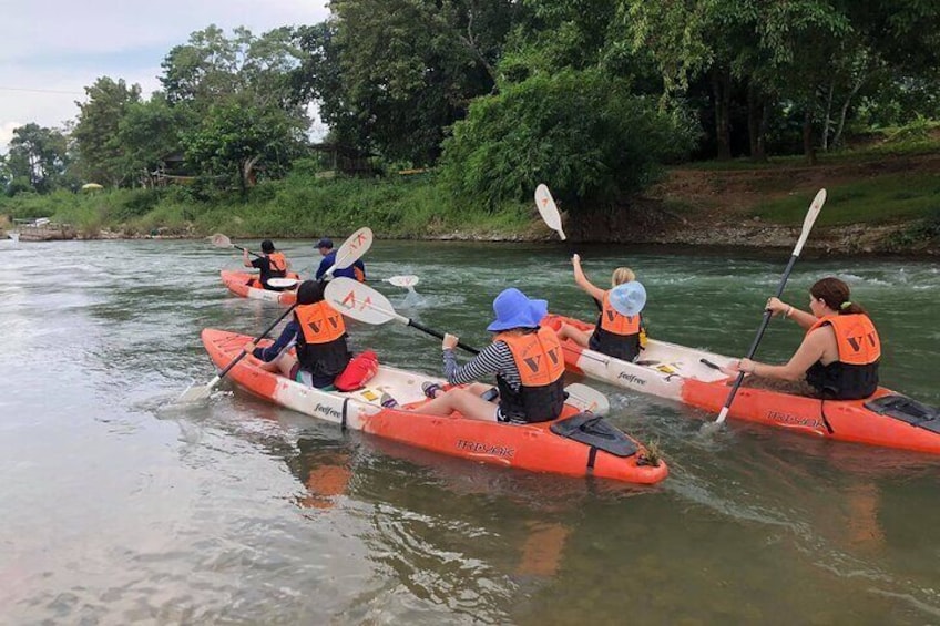 Vang Vieng Kayaking Fun Rapid and Float Tour