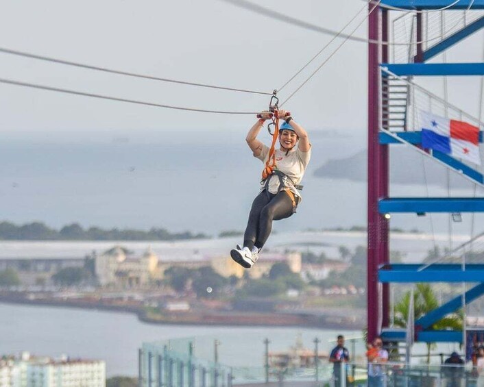 Picture 2 for Activity Panama City: Zip Line Experience Over The City & a Cocktail