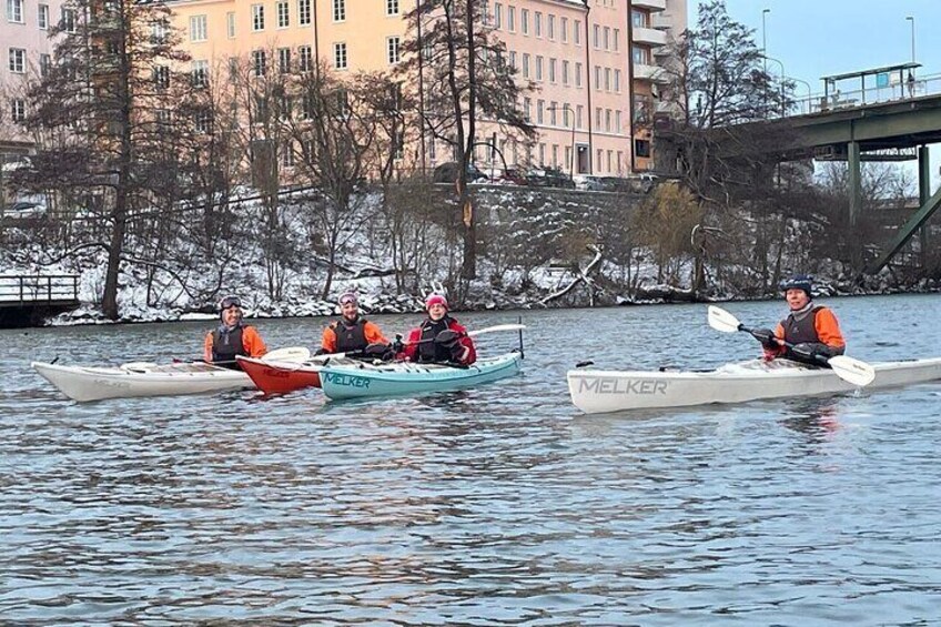 Winter Kayak Tour in Stockholm-City