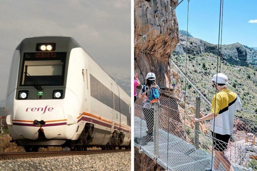 Caminito del Rey and train a combination of sustainable transport and nature