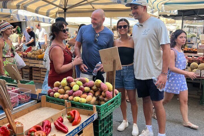 Ortigia market tour & cooking class at seaside area Arenella