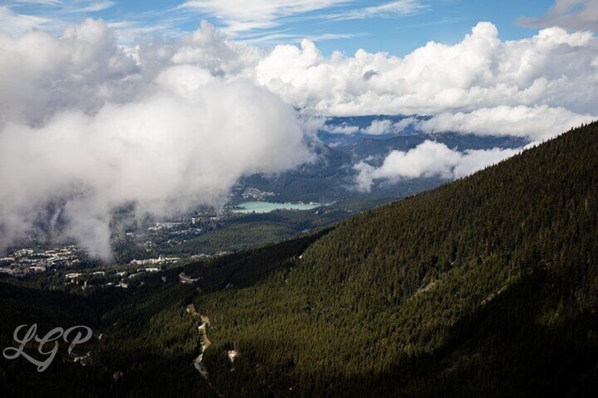 Beautiful Whistler Village from the top of the mountain