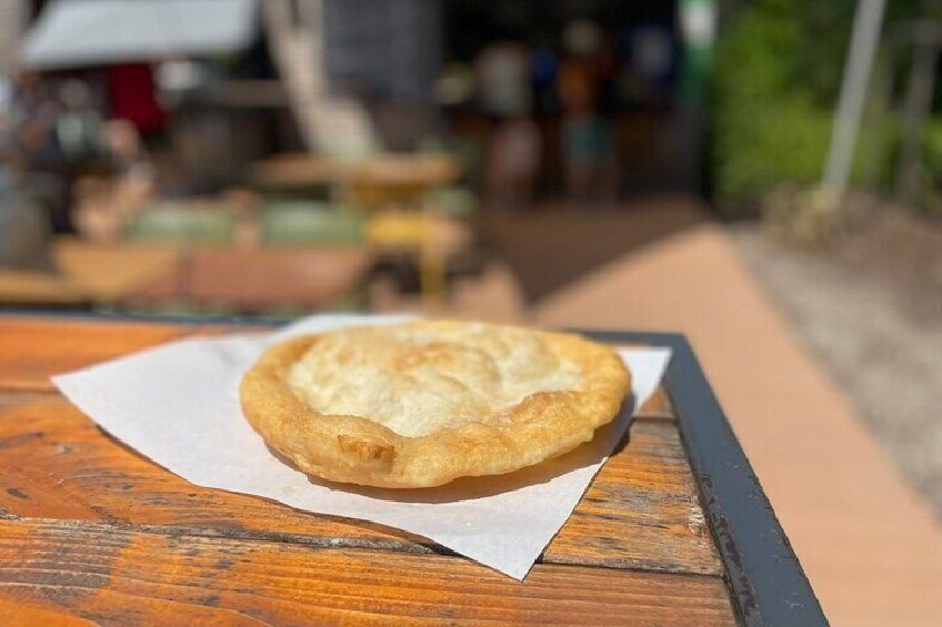 Langos, the deep-fried dough snack