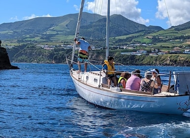 São Miguel: Öns höjdpunkter privat rundtur med båt och skåpbil