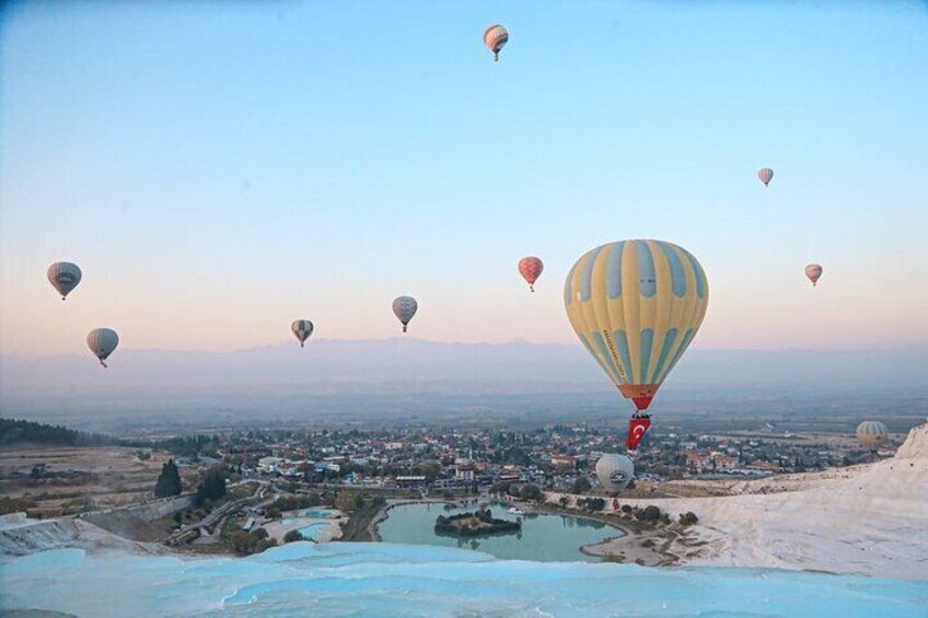 Pamukkale Hot Air Balloon Tour Over Travertines