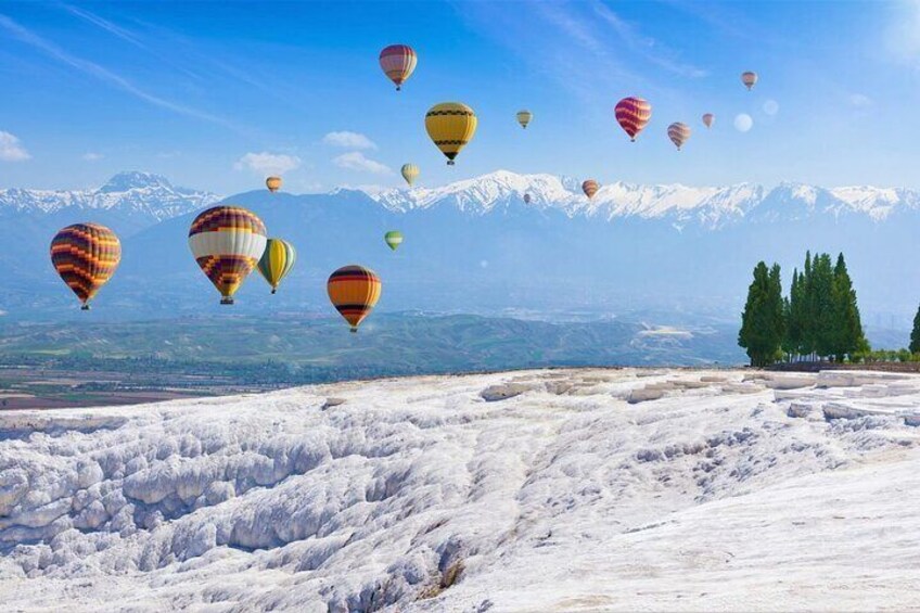 Pamukkale Hot Air Balloon Tour Over Travertines