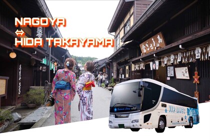 Billete de autobús de ida y vuelta desde Hida Takayama desde Nagoya