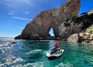 Santa Eulalia: Jet Ski Tour with Optional Dolphin Searching