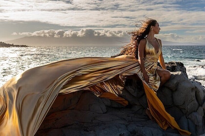 Flying Dress Private Photoshoot in Oahu, Hawaii