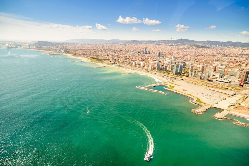 Barcelona Coastline Helicopter Flight 