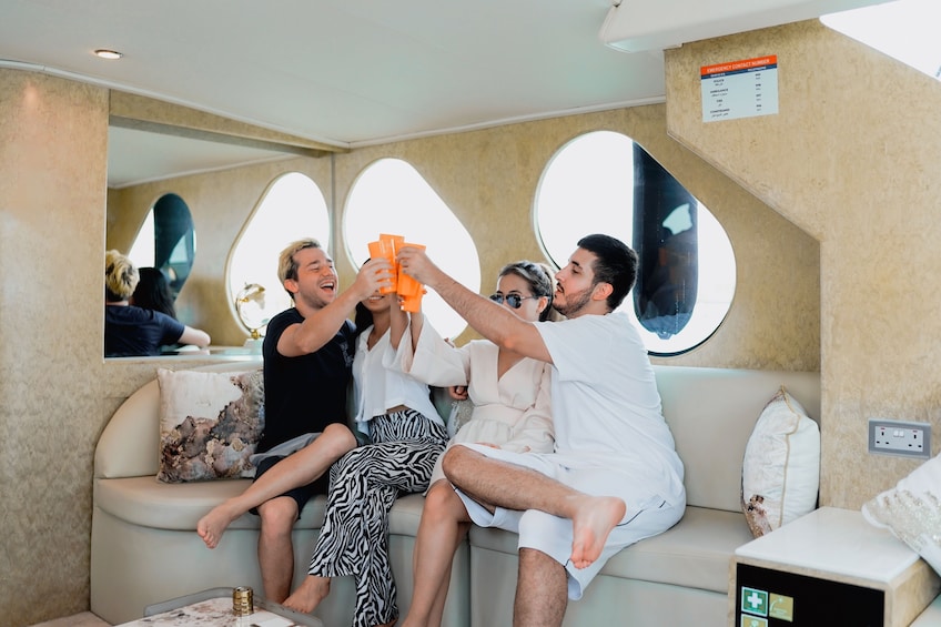 Dubai Harbour Yacht Tour with Live BBQ and Drinks