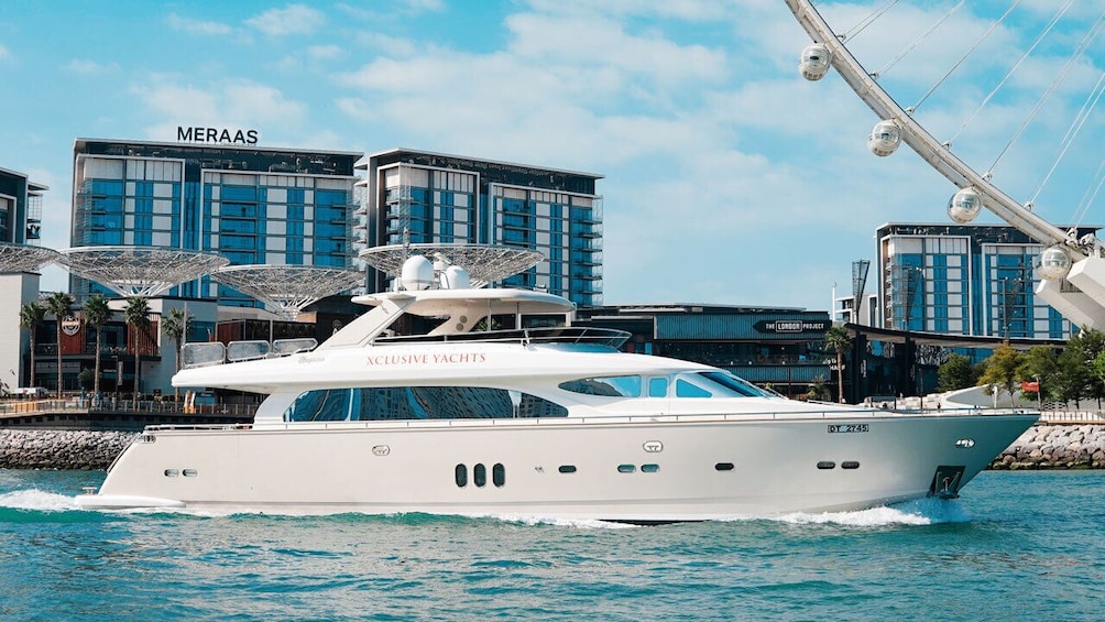 Dubai Harbour Luxury Yacht Tour with BBQ & Drinks 