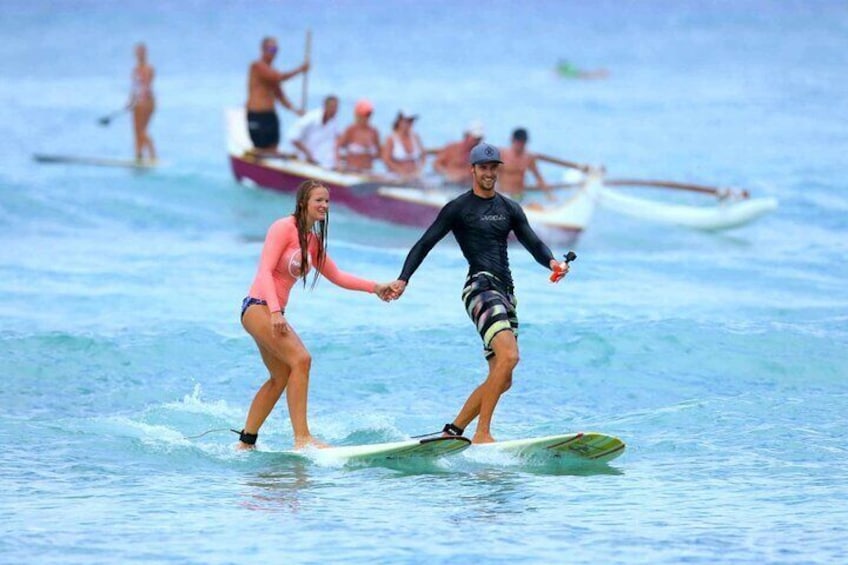 Private Group Surf Lesson in Waikiki with Videos and Photos