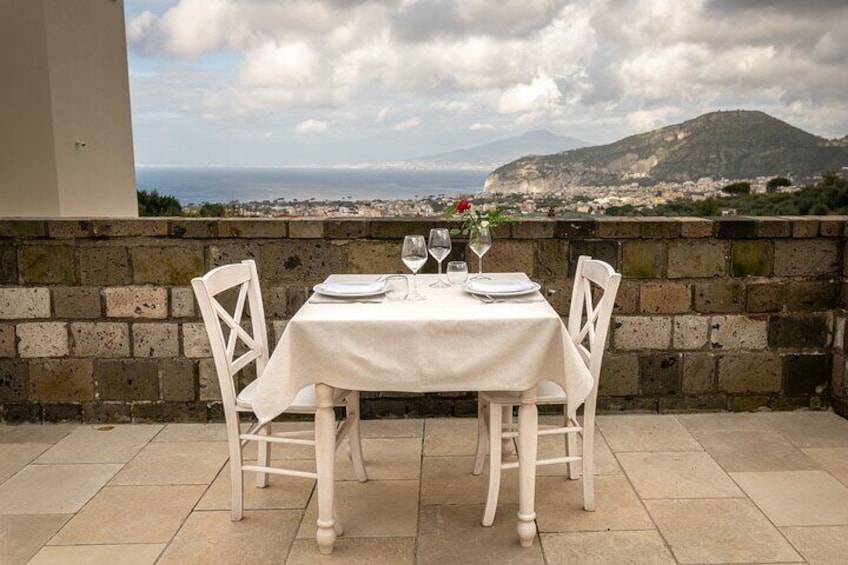 Pasta and Tiramisù class with a panoramic view of Sorrento