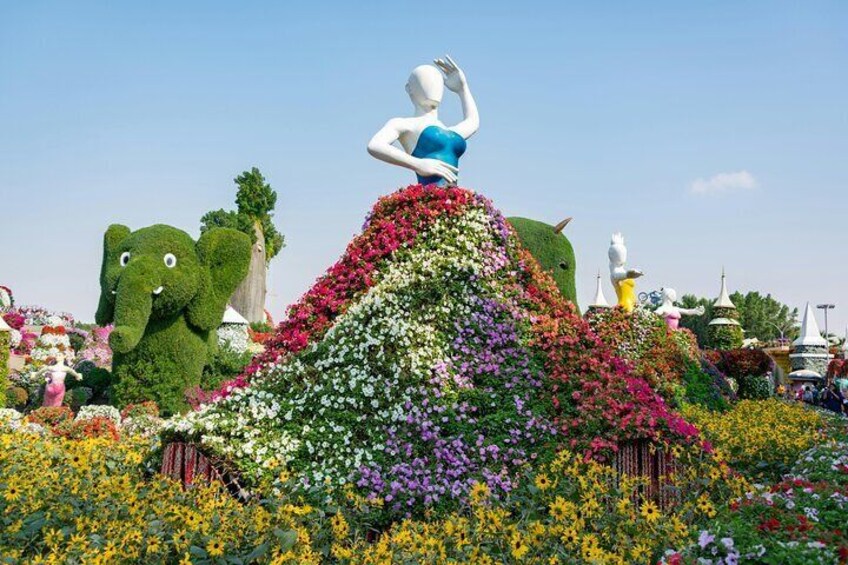 Dubai Miracle Garden & Global Village Tour with Private Transfers