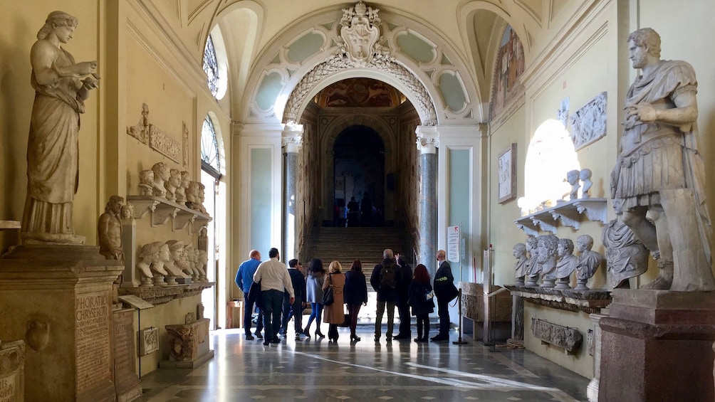 Tour group touring the Vatican