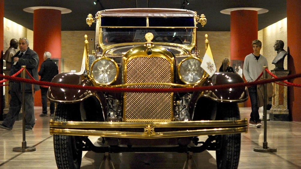 Antique car on display at the Vatican