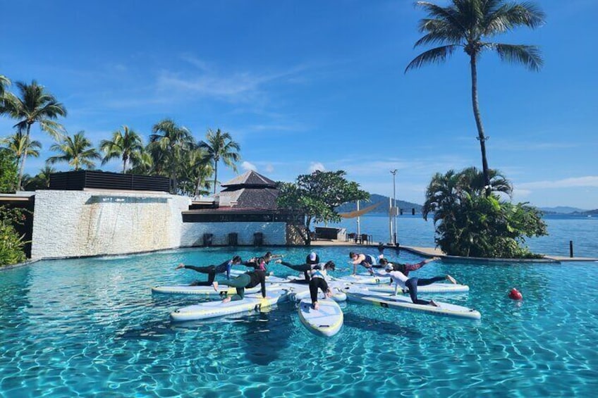 Zen & Splash: Stand-Up Paddleboard (SUP) Yoga in Tanjung Aru