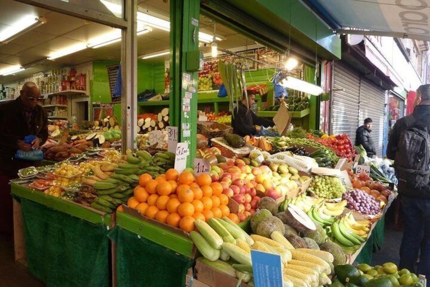Fruit trader in Brixton Market