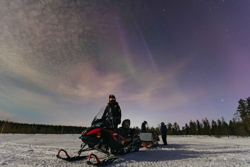 Picture 1 for Activity Rovaniemi: Northern Lights Snowmobile Sledge Ride