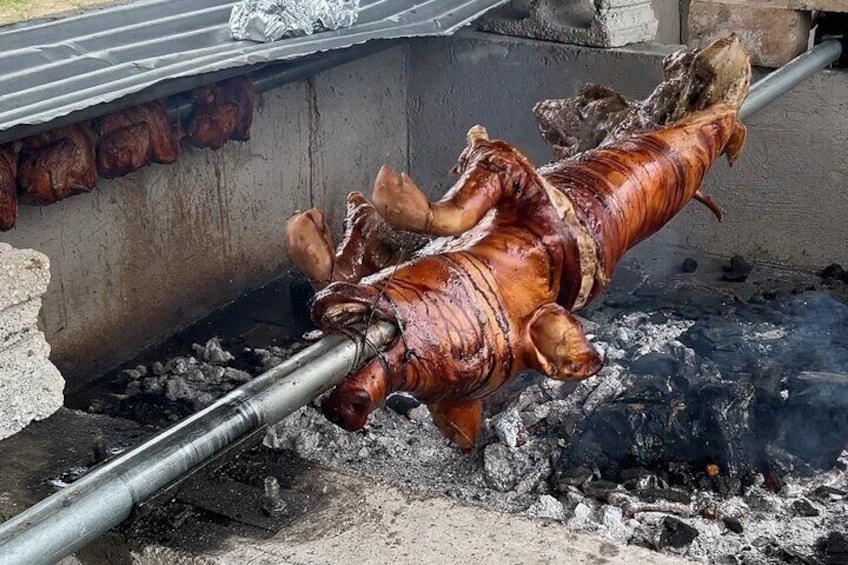 Pig & Chicken roast in countryside and Farm Tour from Montego Bay