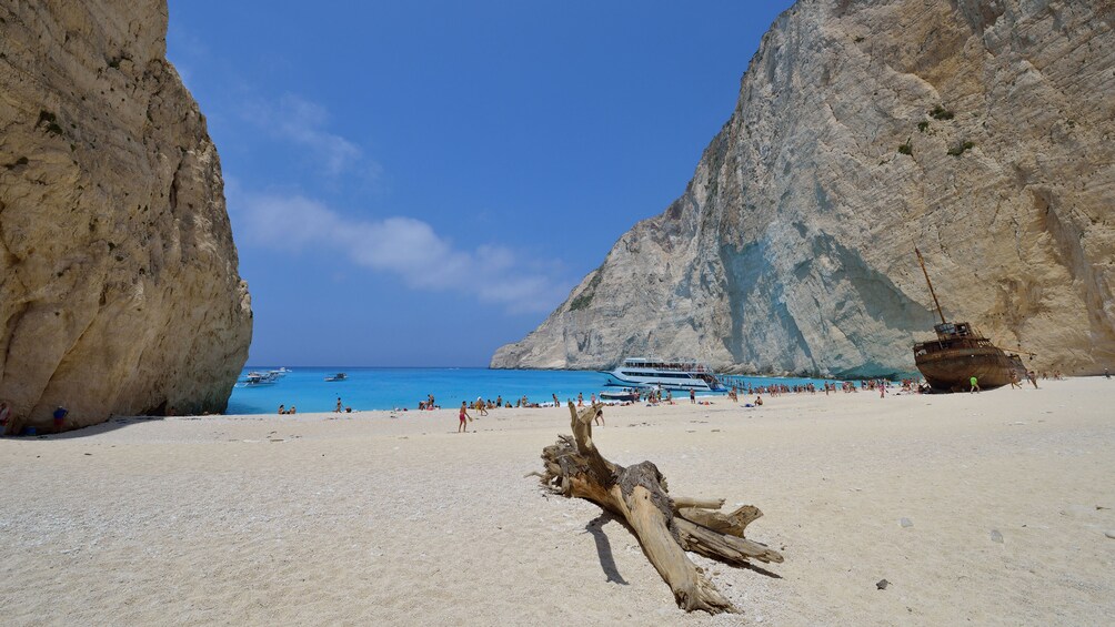 Beach at Smuggler's Cove in the Ionian Islands