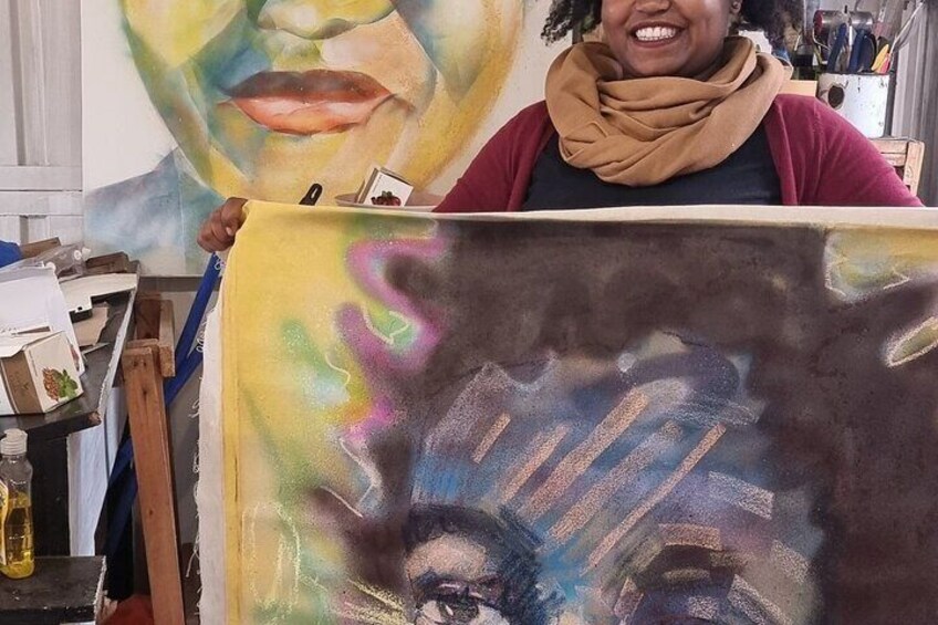 an artist and her work