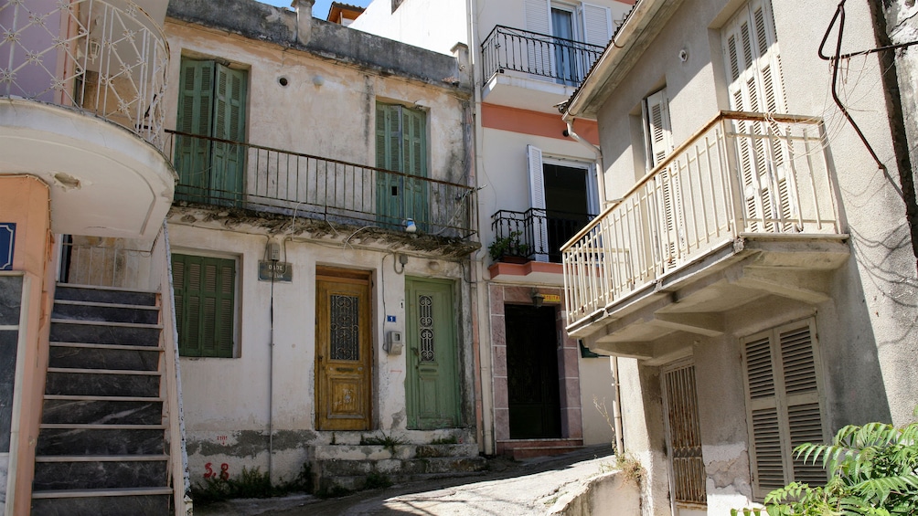 Buildings in the town on Zakynthos Island
