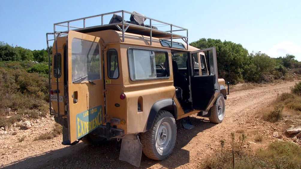 Jeep on a dirt road on Zakynthos Island
