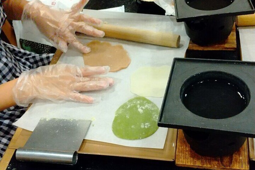 Making Japanese sweets