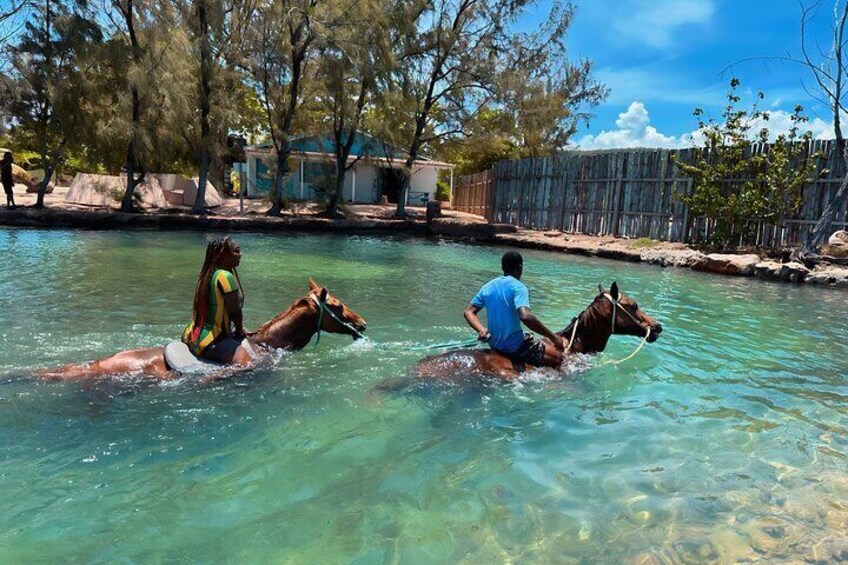 Bamboo Rafting With Limestone Massage and Horseback Ride & Swim 