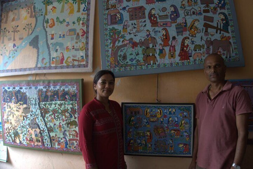 3-Hour Mithila Painting Workshop in Madhyapur Thimi