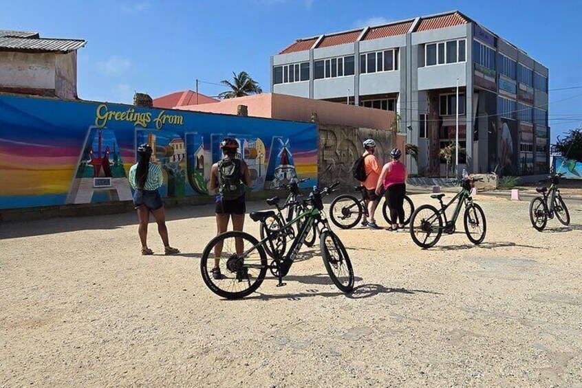 Guided Street Art Murals and Coastal San Nicolas E-Bike Aruba