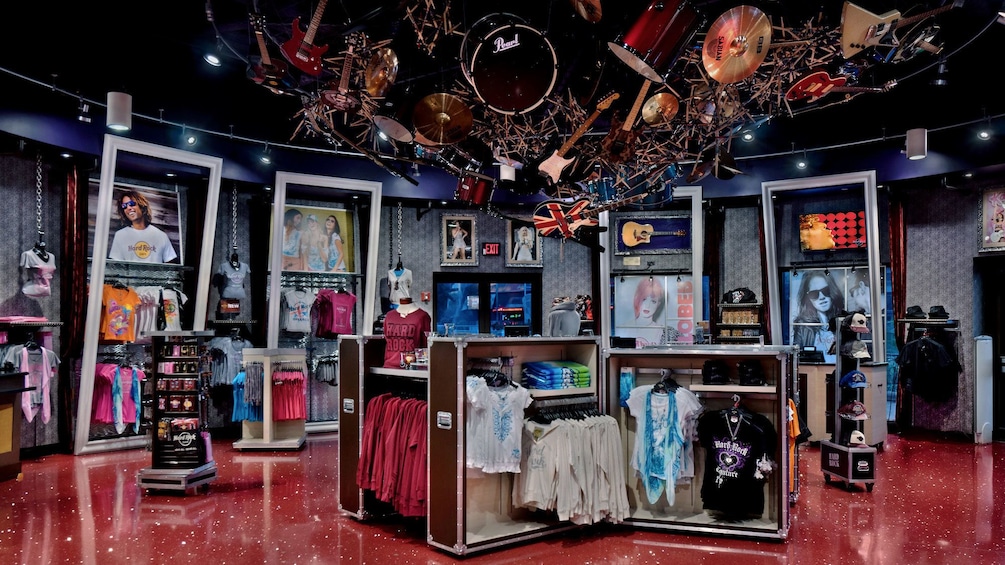 Gift shop at the Hard Rock Cafe in Orlando.