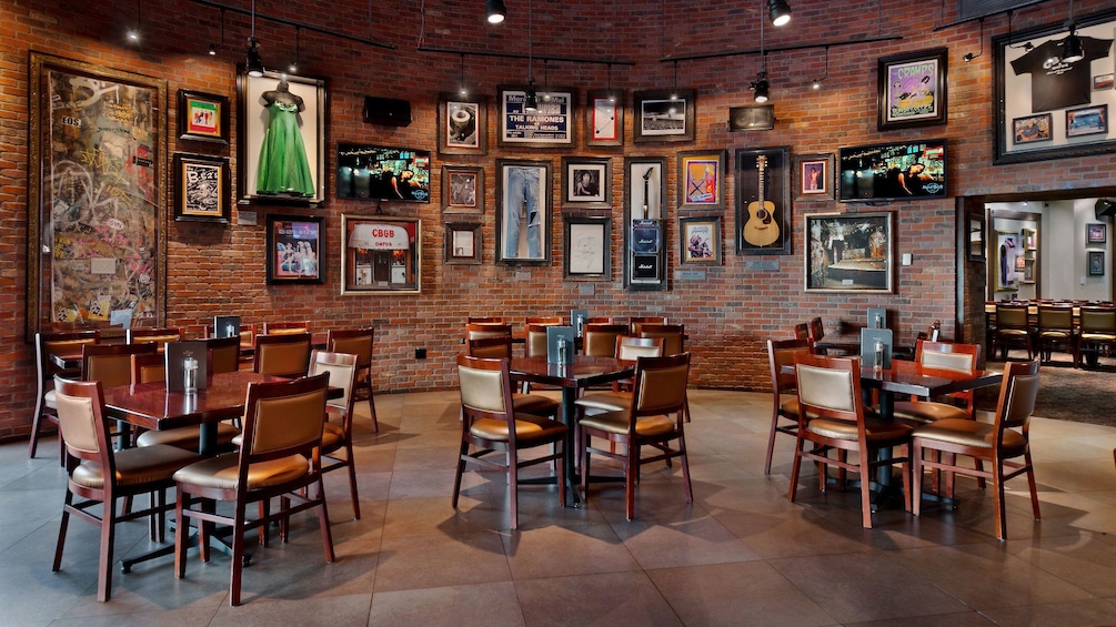 Restaurant at the Hard Rock Cafe in Orlando.