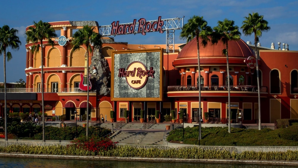 The Hard Rock Cafe facade in Orlando.