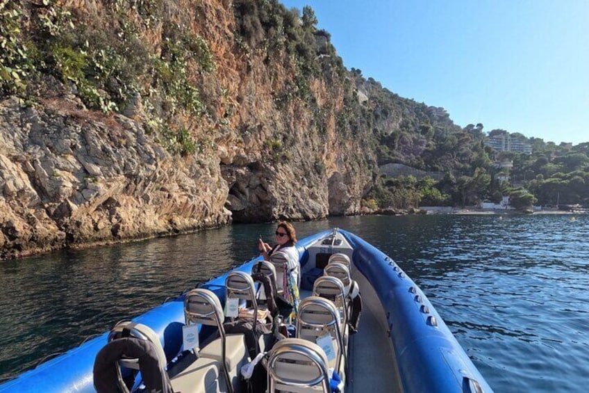 Half Day Guided Boat tour to Mala caves with stop in Villefranche