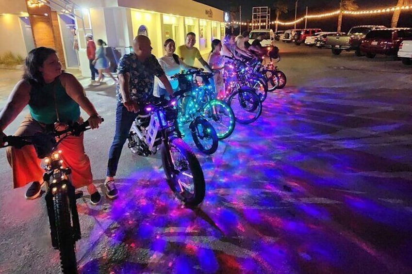 Twilight Neon Glow E-Bike Downtown Oranjestad Experience