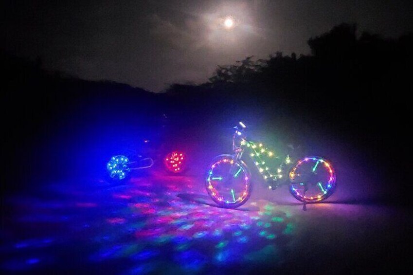 Twilight Neon Glow E-Bike Bliss Tour in Oranjestad and Coastal 