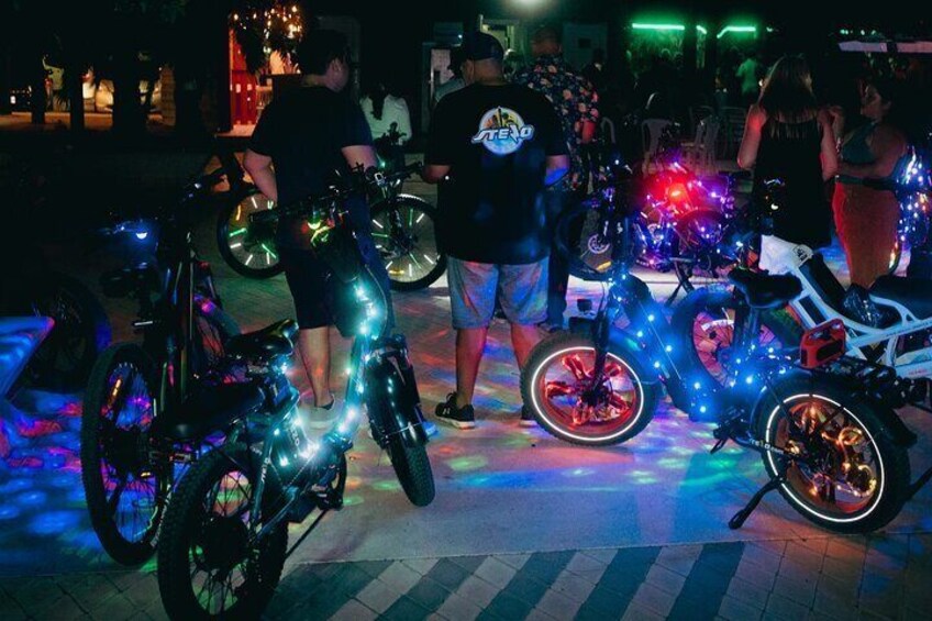 Twilight Neon Glow E-Bike Downtown Oranjestad Experience