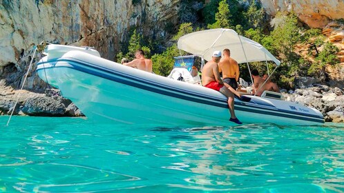 From Santa Maria Navarrese: Maxi dinghy tour in Orosei Gulf