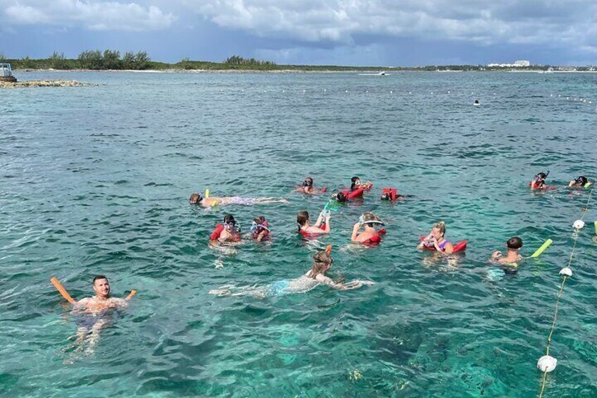 Private 30-Foot Adventure to Rose Island: Snorkel, Swim and Sip